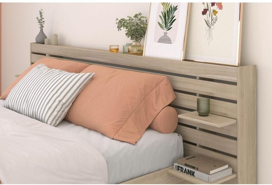 Parisot Slaapkamerserie Escale Inzet van de ladekast draaibaar Eik of Wit veel opbergruimte (3-delig) - Foto 2