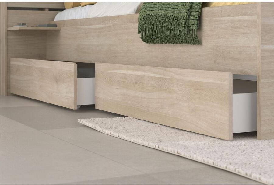 Parisot Slaapkamerserie Escale Inzet van de ladekast draaibaar Eik of Wit veel opbergruimte (3-delig) - Foto 3