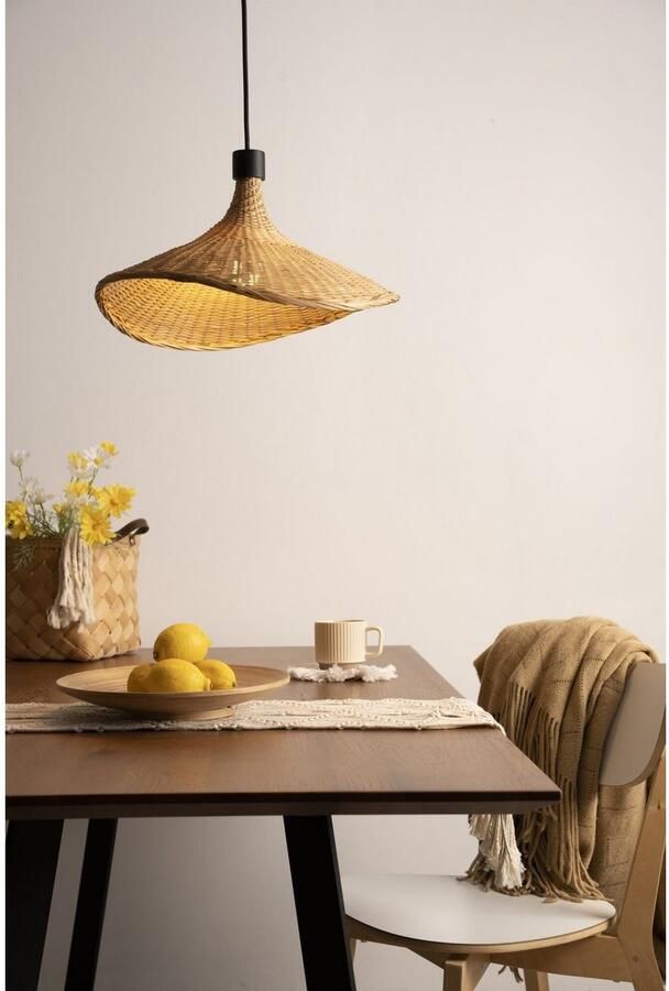Pauleen Hanglamp Boho Soul max20W zwart beige 230V metaal bamboe - Foto 3