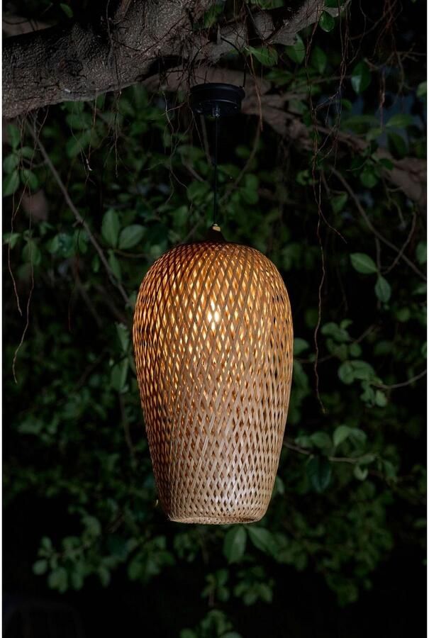 Pauleen Led-hanglamp Sunshine Bliss solarpendel outdoor bamboe rattan kunststof metaal (1 stuk) - Foto 3