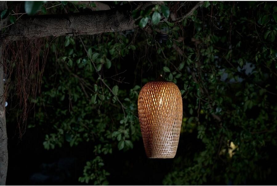 Pauleen Led-hanglamp Sunshine Bliss solarpendel outdoor bamboe rattan kunststof metaal (1 stuk) - Foto 5
