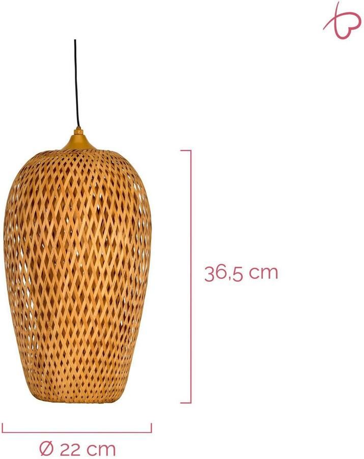 Pauleen Led-hanglamp Sunshine Bliss solarpendel outdoor bamboe rattan kunststof metaal (1 stuk) - Foto 2