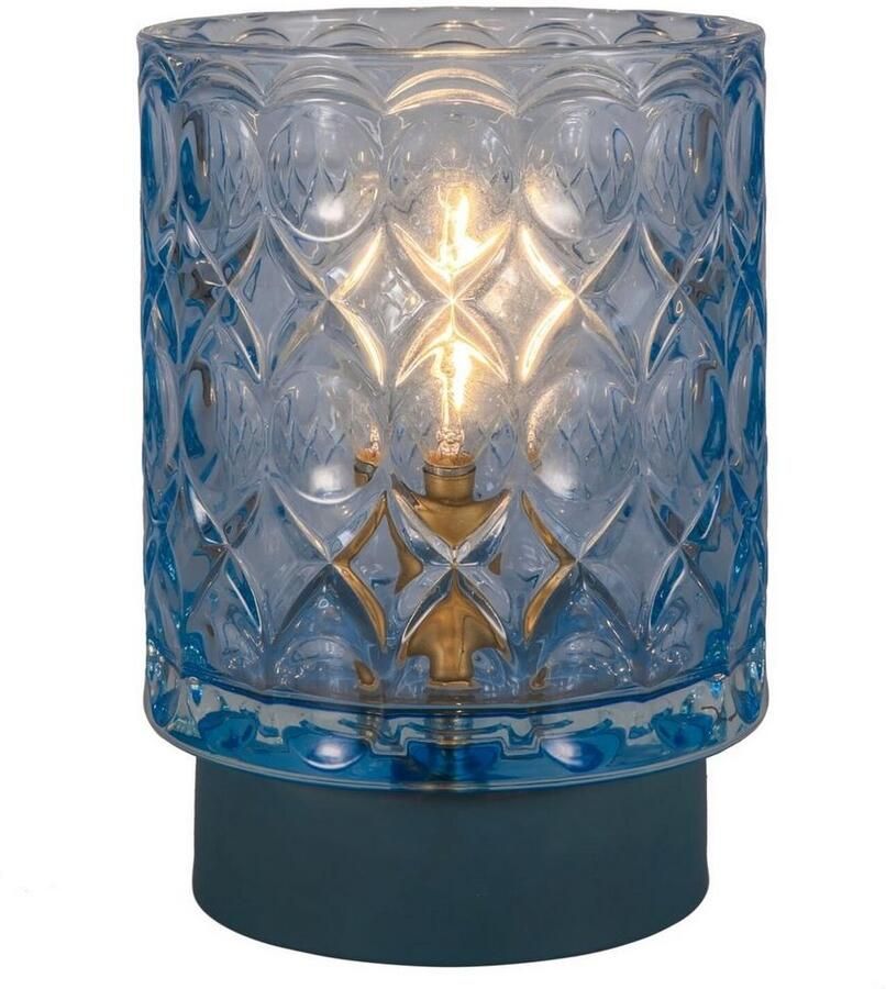 Pauleen Led-tafellamp Chic Glamour mobile blauw glas metaal - Foto 2