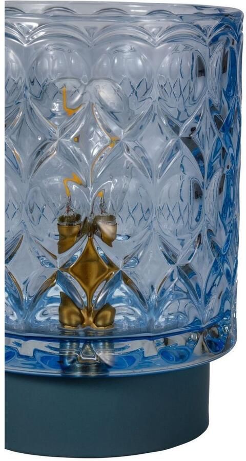 Pauleen Led-tafellamp Chic Glamour mobile blauw glas metaal - Foto 6