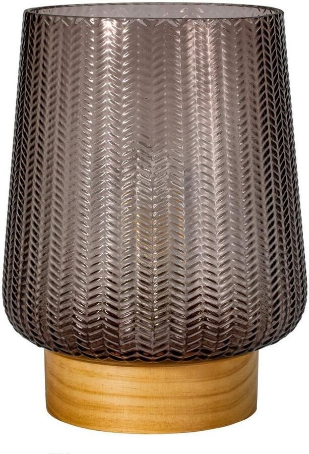 Pauleen Led-tafellamp Fancy Glamour mobile taupe glas hout - Foto 3