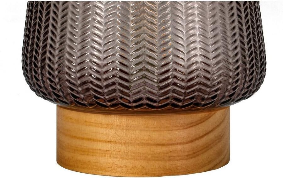 Pauleen Led-tafellamp Fancy Glamour mobile taupe glas hout - Foto 5