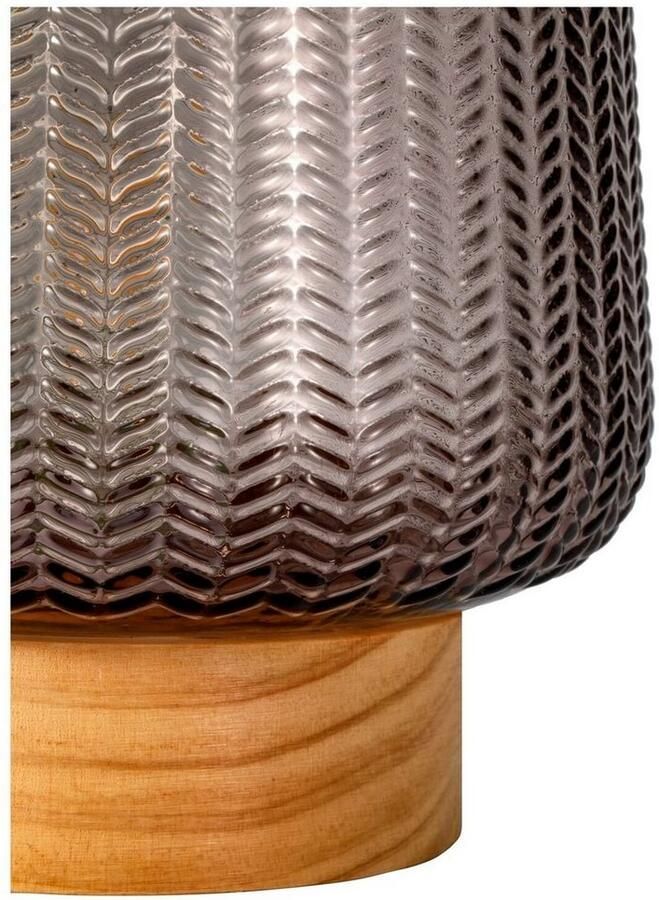 Pauleen Led-tafellamp Fancy Glamour mobile taupe glas hout - Foto 2