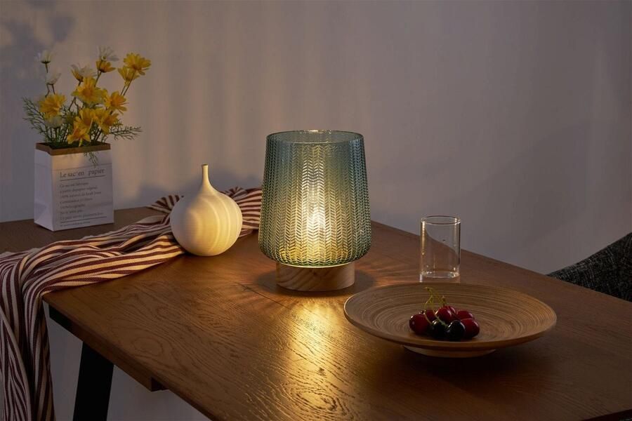 Pauleen Led-tafellamp Pretty Glamour mobile turquoise hout - Foto 6