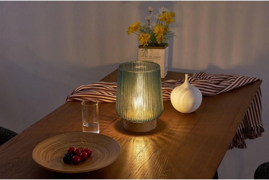 Pauleen Led-tafellamp Pretty Glamour mobile turquoise hout - Foto 5