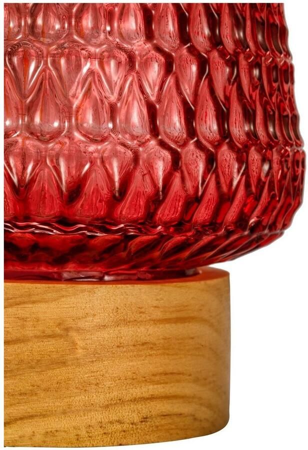 Pauleen Led-tafellamp Rose Glamour mobile roze glas hout - Foto 4