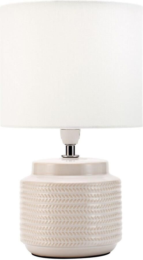 Pauleen Tafellamp Bright Soul E14 max. 20W E14 crème beige 230V stof keramiek - Foto 4