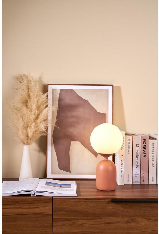 Pauleen Tafellamp Glowing Charm max 20W roestig rood wit keramiek - Foto 3