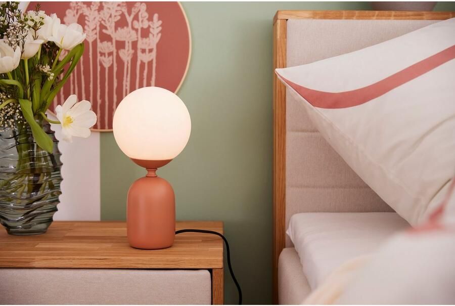 Pauleen Tafellamp Glowing Charm max 20W roestig rood wit keramiek - Foto 4