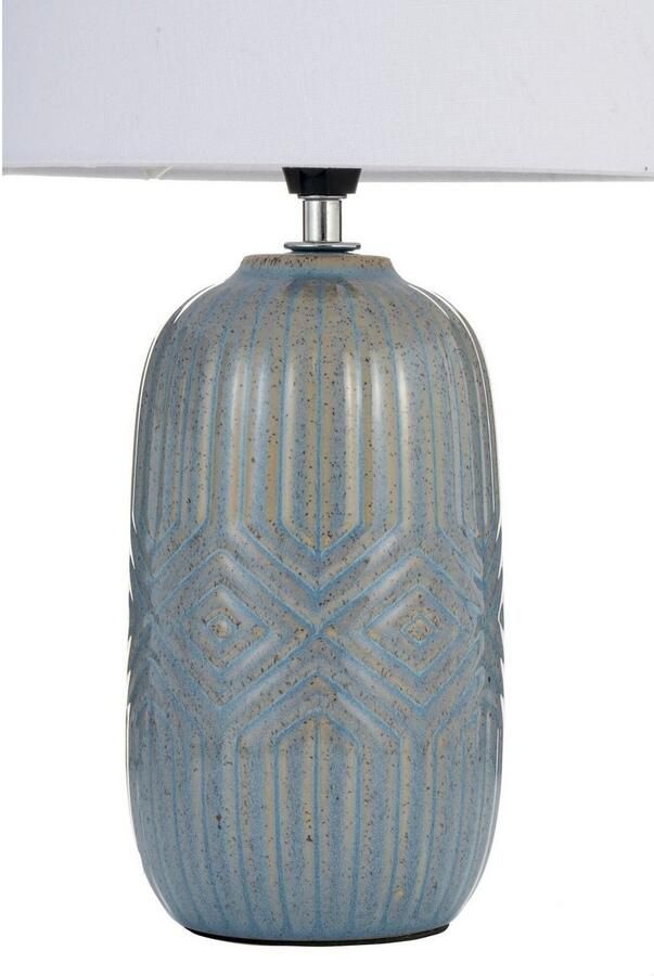 Pauleen Tafellamp Glowing Hug max20W blauw beige 230V stof keramiek