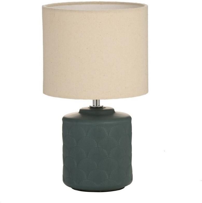 Pauleen Tafellamp Glowing Midnight max20W beige groen mat 230V stof keramiek
