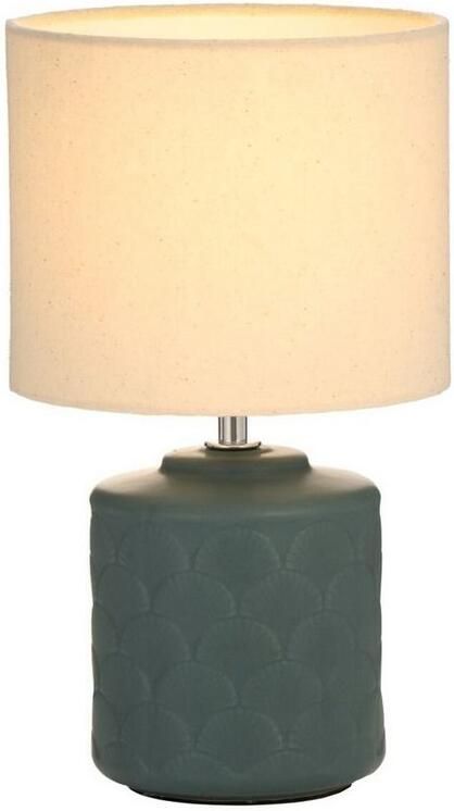 Pauleen Tafellamp Glowing Midnight max20W beige groen mat 230V stof keramiek - Foto 6