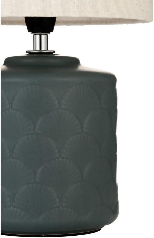 Pauleen Tafellamp Glowing Midnight max20W beige groen mat 230V stof keramiek - Foto 4