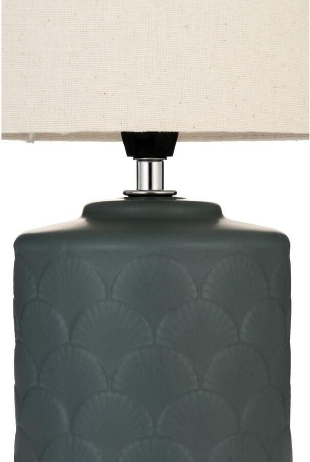 Pauleen Tafellamp Glowing Midnight max20W beige groen mat 230V stof keramiek - Foto 2