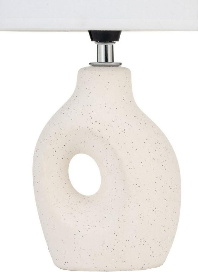 Pauleen Tafellamp Pure Crush max20W wit beige 230V stof keramiek