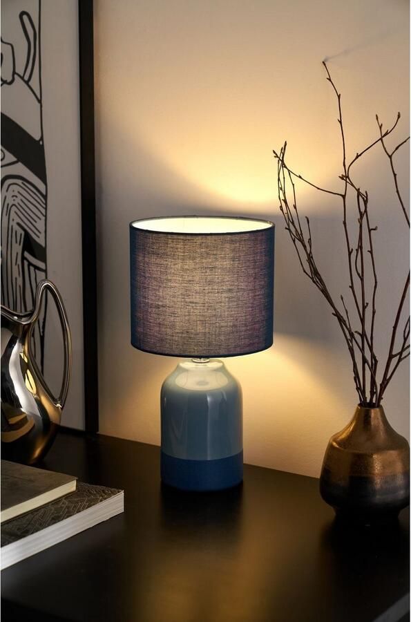 Pauleen Tafellamp Sandy Glow max. 20W 230V stoffen scherm keramiek Stoffen kap keramiek E14 Levering zonder lamp - Foto 3