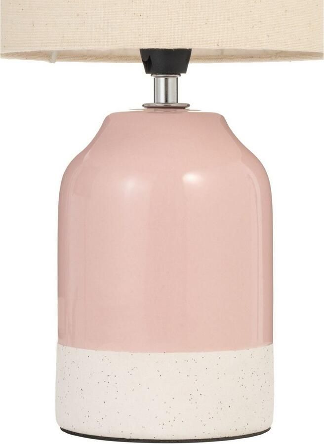 Pauleen Tafellamp Sandy Glow max. 20W 230V stoffen scherm keramiek Stoffen kap keramiek E14 Levering zonder lamp