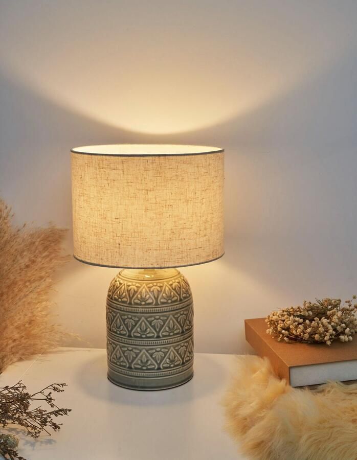 Pauleen Tafellamp Tender Pearl max20W beige 230V stof keramiek (1 stuk) - Foto 8