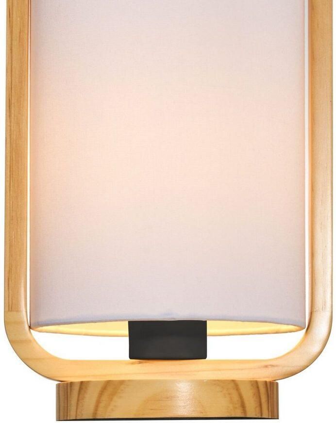 Pauleen Tafellamp Woody Charm max. 20W hout stof