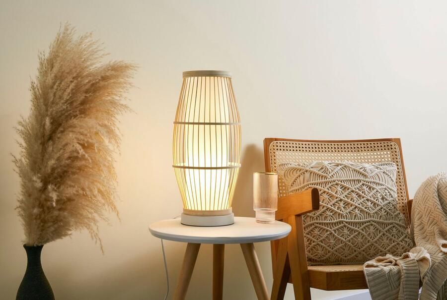 Pauleen Tafellamp Woody Passion max20W beige 230V bamboe kunststof