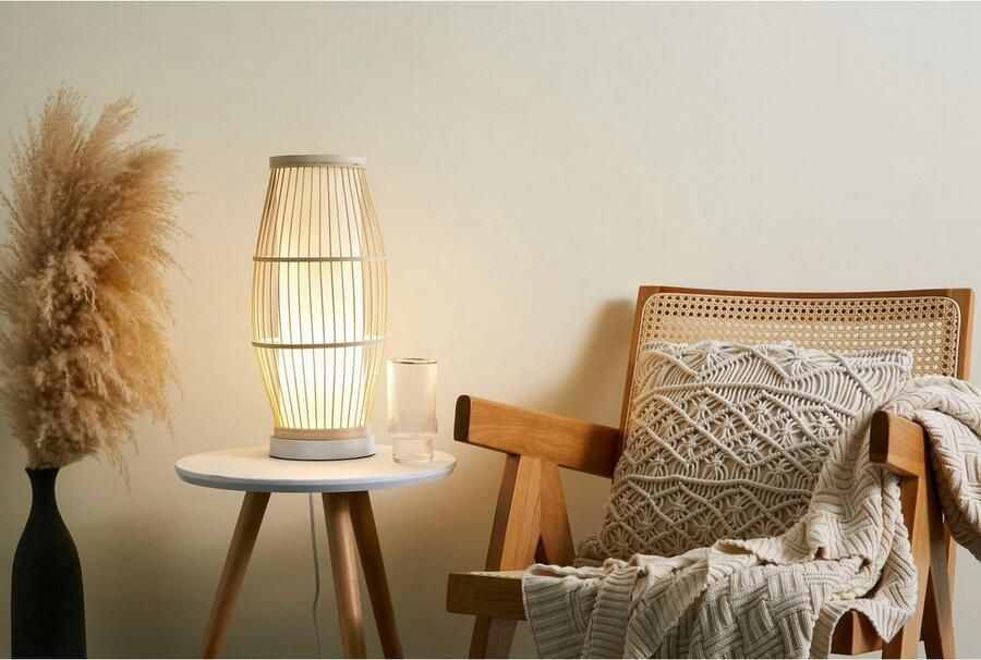 Pauleen Tafellamp Woody Passion max20W beige 230V bamboe kunststof - Foto 2