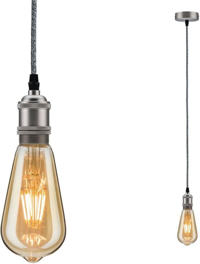 Paulmann 50385 Neordic Eldar hanglamp max. 1x20W E27 Grijs nikkel geb 230V metaal - Foto 10