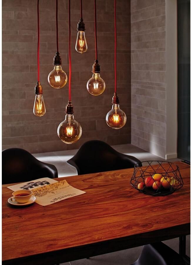 Paulmann Neordic Hanglamp Eldar E27 max. 60W Rood Nikkel geborsteld dimbaar Metaal - Foto 2