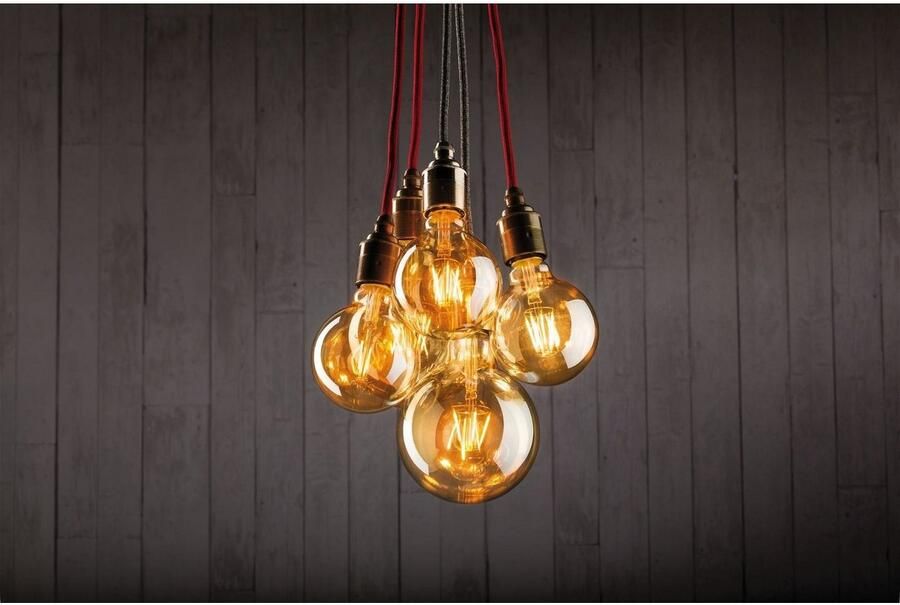 Paulmann Neordic Hanglamp Eldar E27 max. 60W Rood Nikkel geborsteld dimbaar Metaal - Foto 4