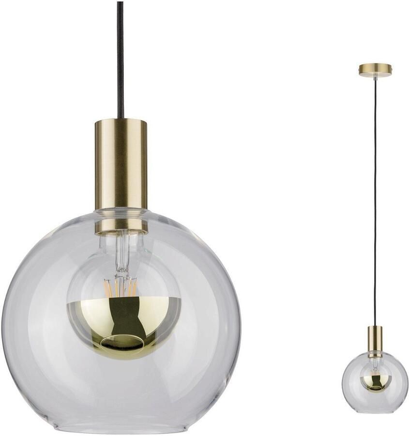 Paulmann Hanglamp Neordic Esben max. 1x20W Helder Geborsteld messing 230V Glas Metaal (1 stuk) - Foto 5