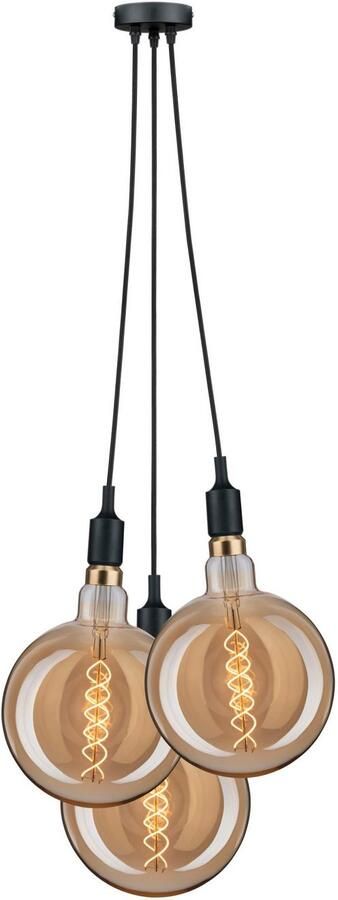 Paulmann 50382 Neordic Ketil hanglamp max. 3x20W E27 Zwart 230V silicon kunststof - Foto 3