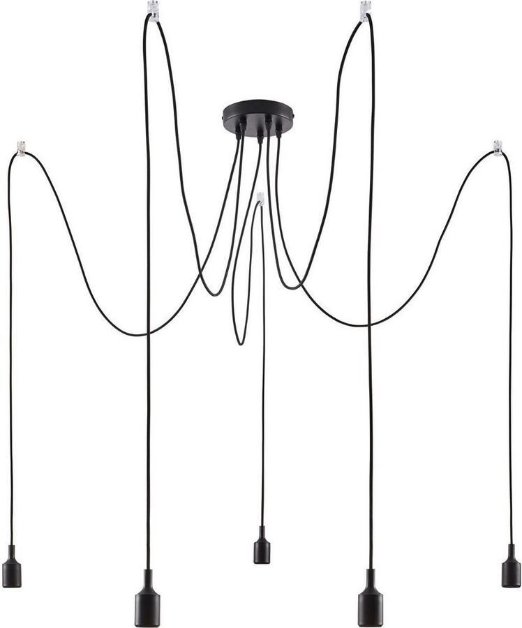 Paulmann Hanglamp Neordic Ketil max.5x60W Zwart 230V Silikon Metaal (1 stuk)