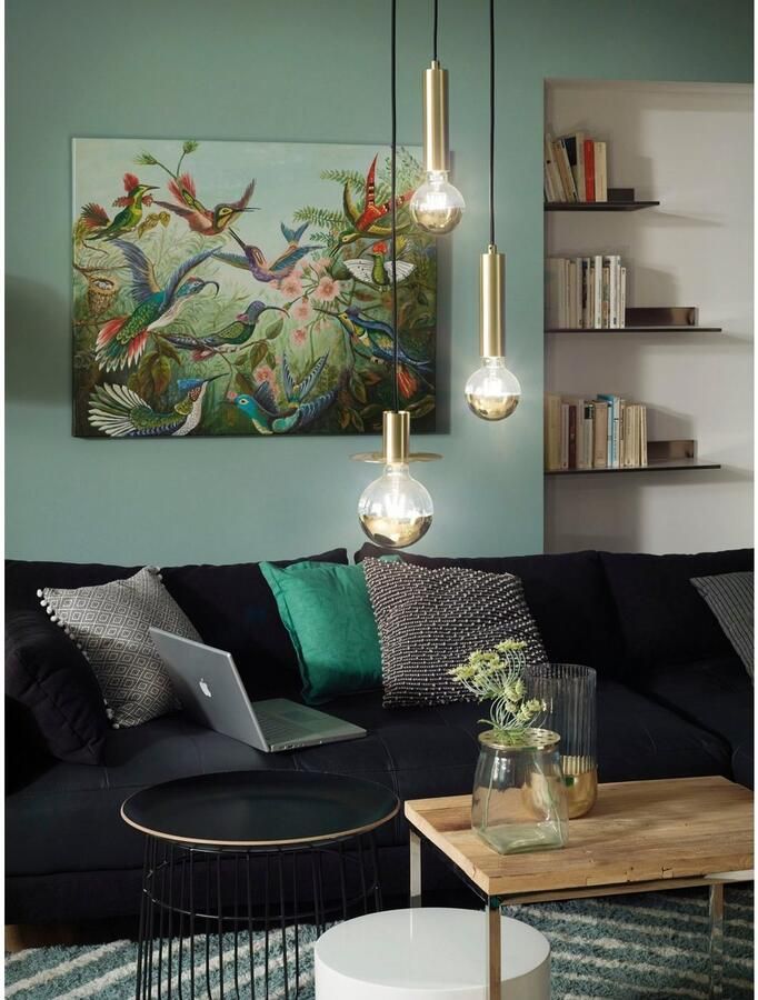 Paulmann 79755 Neordic Stian hanglamp max. 1x20W E27 Messing geborsteld 230V metaal - Foto 2