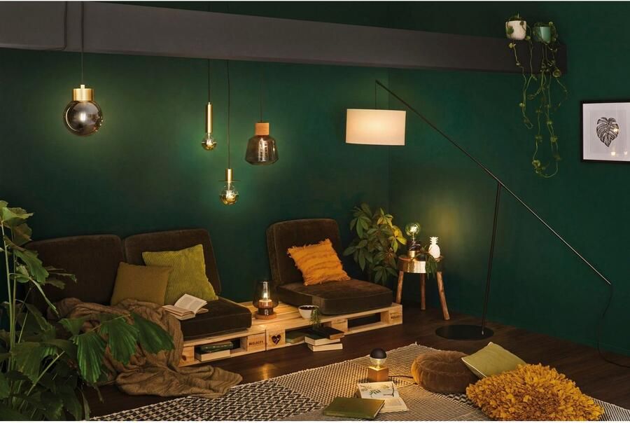 Paulmann 79755 Neordic Stian hanglamp max. 1x20W E27 Messing geborsteld 230V metaal - Foto 5