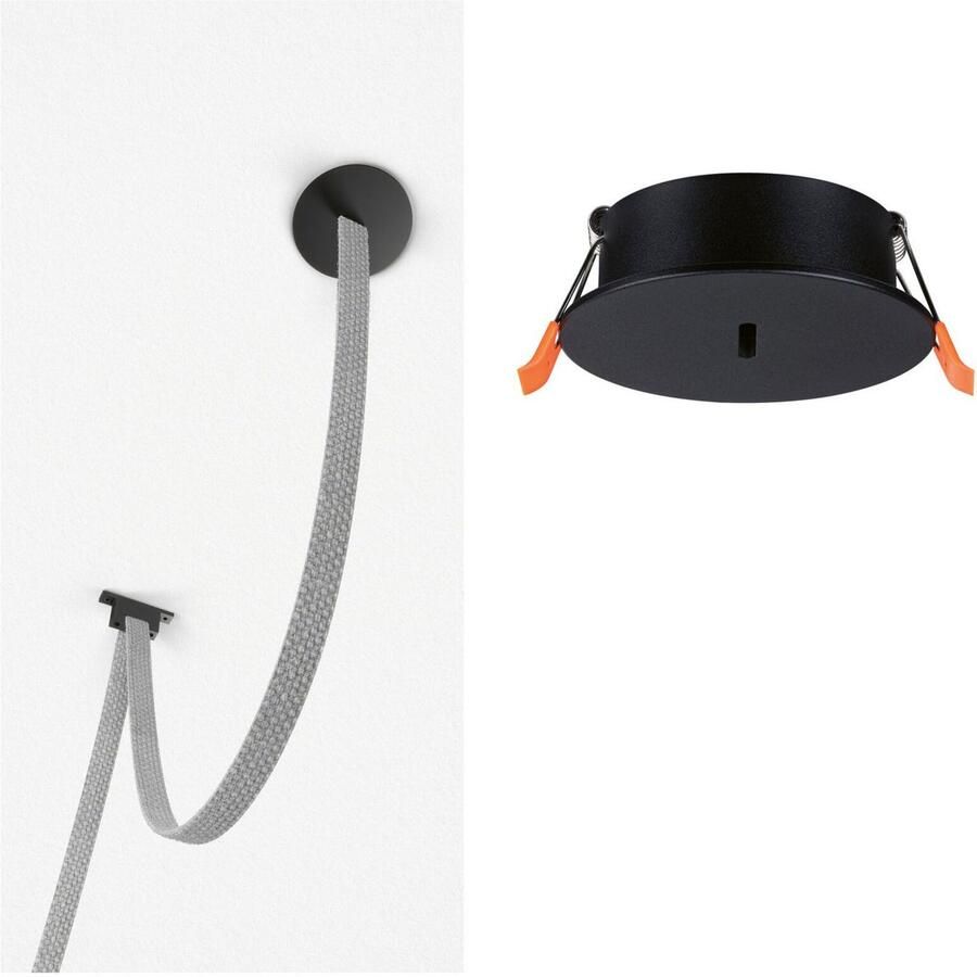 Paulmann Hanglamp ULine accessoires inbouwafdekking zwart