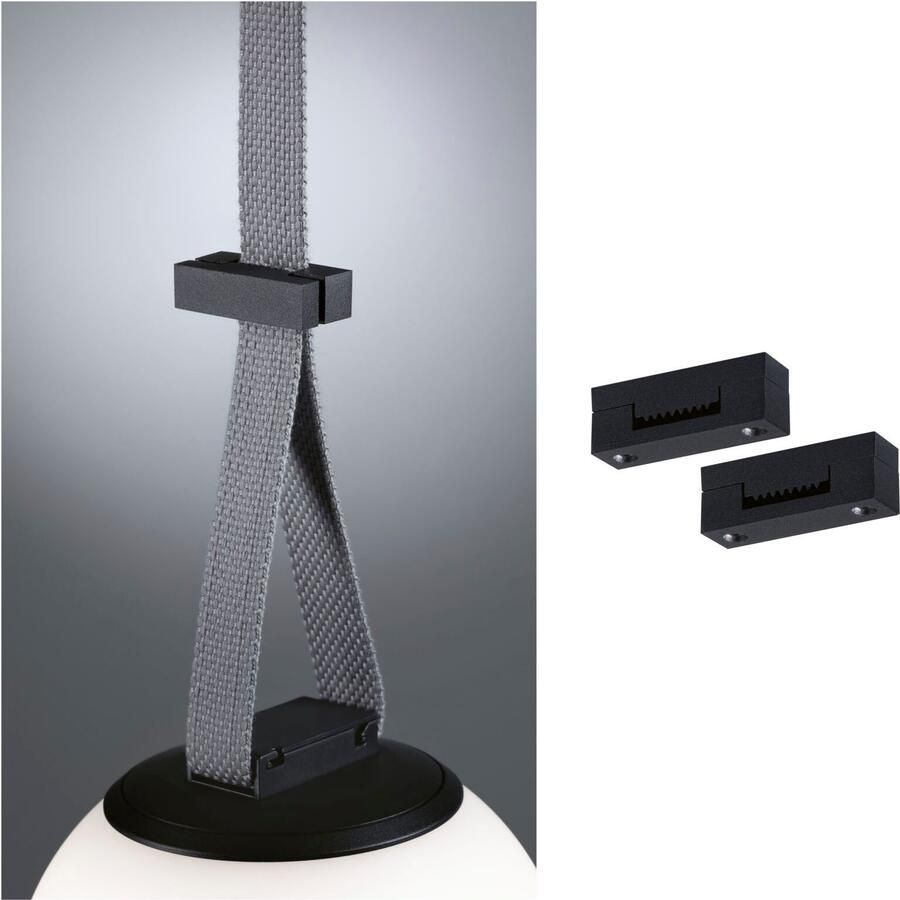 Paulmann Hanglamp ULine accessoires riem klem zwart - Foto 3