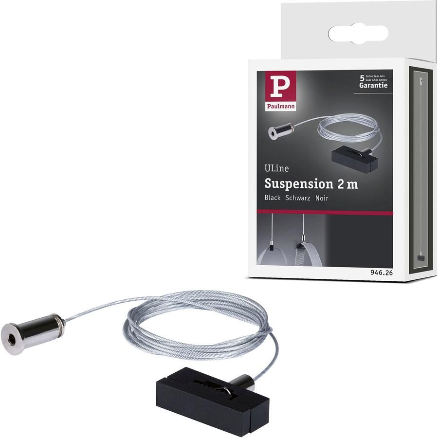 Paulmann Hanglamp ULine accessoires riem ophang 45x15mm zwart - Foto 3