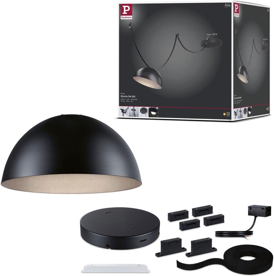 Paulmann Hanglamp ULine riem starterset 5m 12W zwart - Foto 3