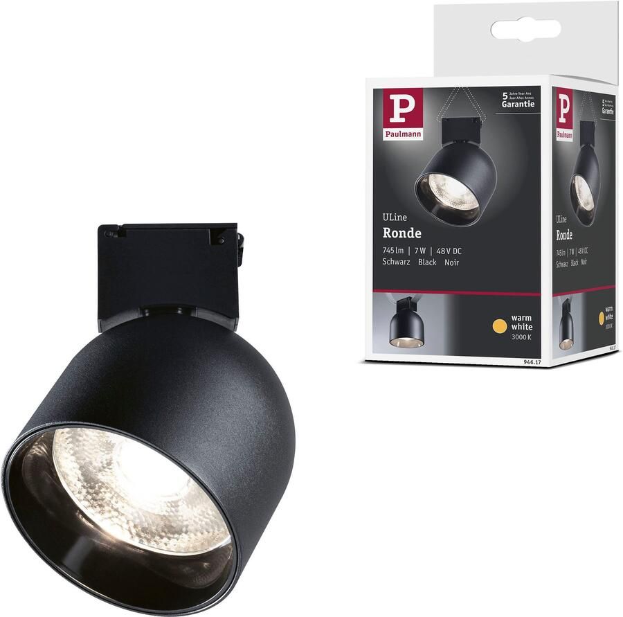 Paulmann Hanglamp ULine spot rond 85mm 7W zwart - Foto 2