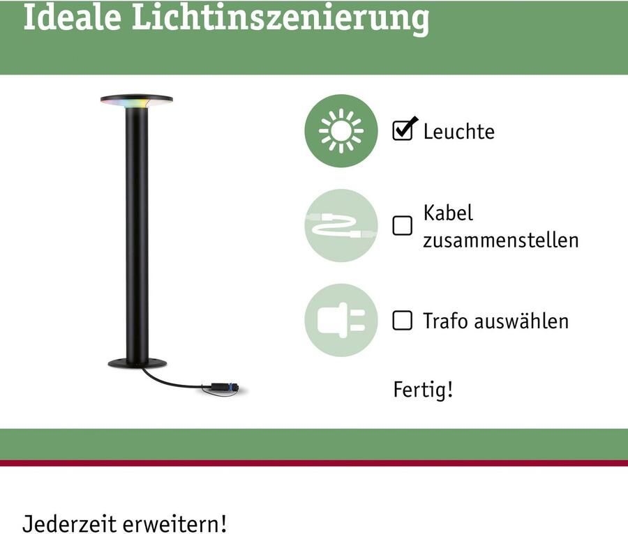 Paulmann Led-bolderlamp Buiten Plug & Shine Plaat RGBW IP44 (1 stuk) - Foto 5
