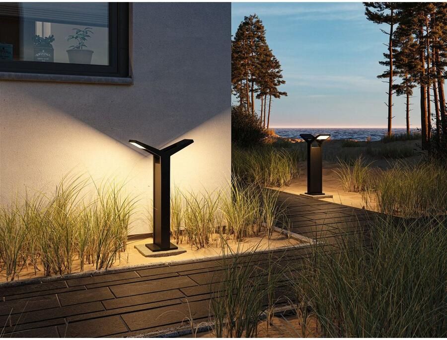 Paulmann Led-bolderlamp Juntea IP44 585mm 3000K 2x12 5W 2x800lm 230V Antraciet + Aluminium (1 stuk) - Foto 2