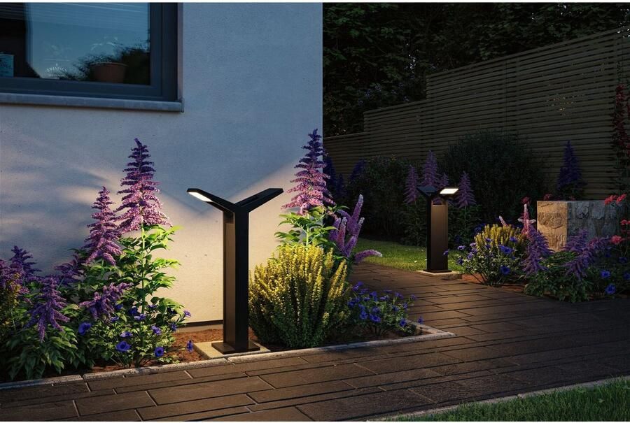 Paulmann Led-bolderlamp Juntea IP44 585mm 3000K 2x12 5W 2x800lm 230V Antraciet + Aluminium (1 stuk) - Foto 5
