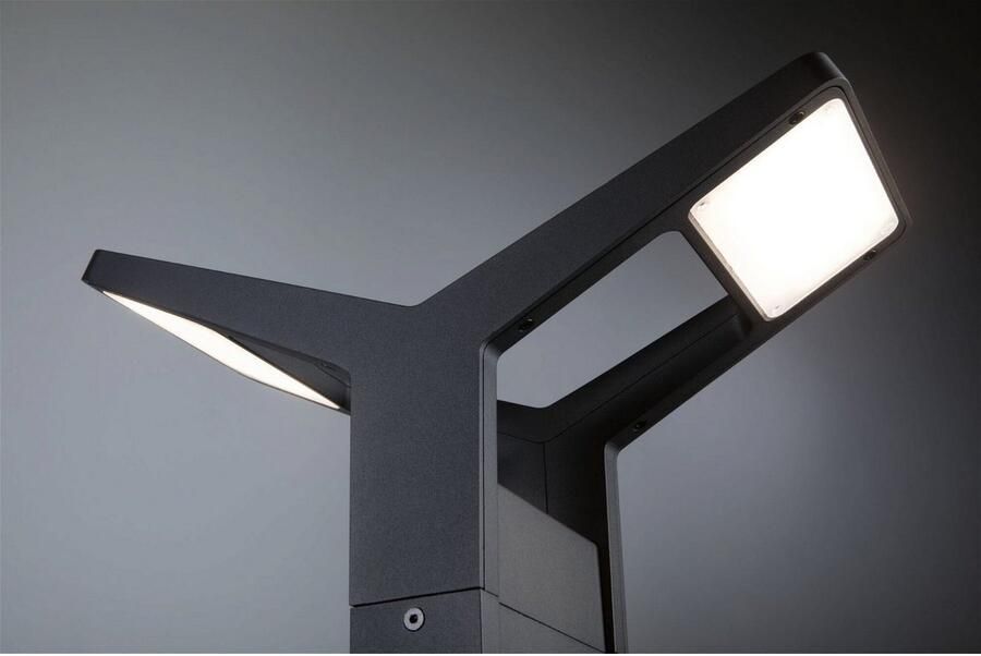 Paulmann Led-bolderlamp Juntea IP44 585mm 3000K 2x12 5W 2x800lm 230V Antraciet + Aluminium (1 stuk) - Foto 7