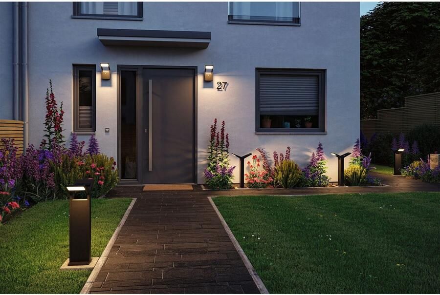 Paulmann Led-wandlamp voor buiten Juntea IP44 140x217mm 3000K 11W 900lm 230V Antraciet Aluminium (1 stuk) - Foto 5