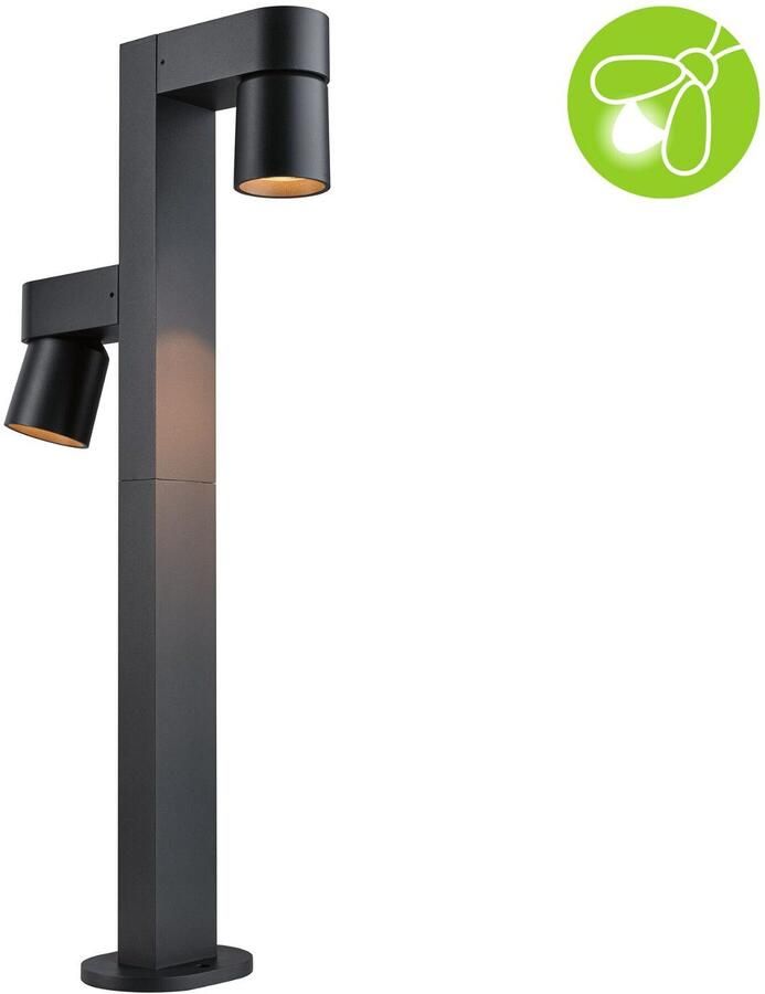 Paulmann Led-bolderlamp Kimu IP44 822mm 2200K 2x7 8W 720lm 230V 70° Antraciet Aluminium (1 stuk)