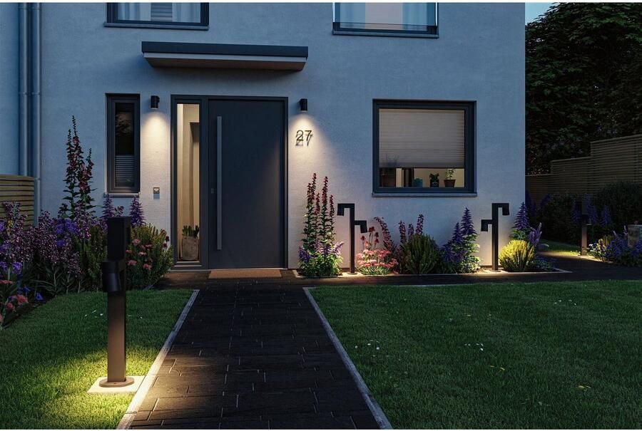 Paulmann Led-bolderlamp Kimu IP44 822mm 3000K 2x8W 750lm 230V 70° Antraciet Aluminium (1 stuk) - Foto 6