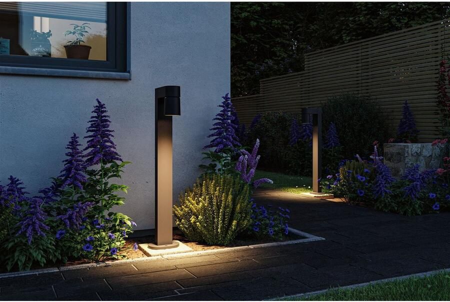 Paulmann Led-bolderlamp Kimu IP44 822mm 3000K 8W 500lm 230V 70° Antraciet Aluminium (1 stuk) - Foto 5